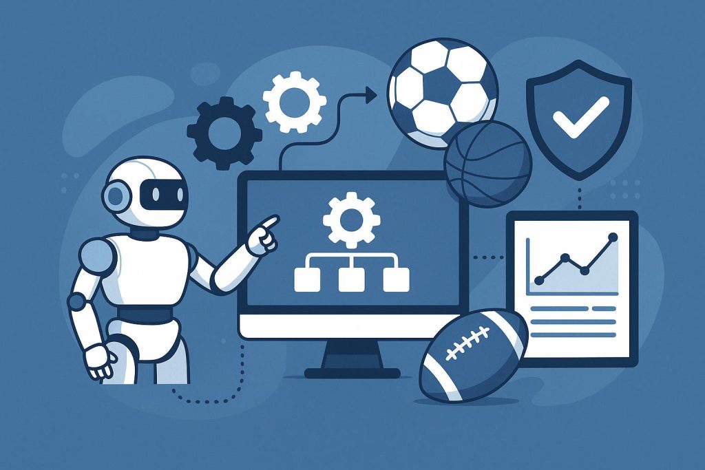 Advanced analytics dashboard displaying automated risk assessment for sports betting platforms