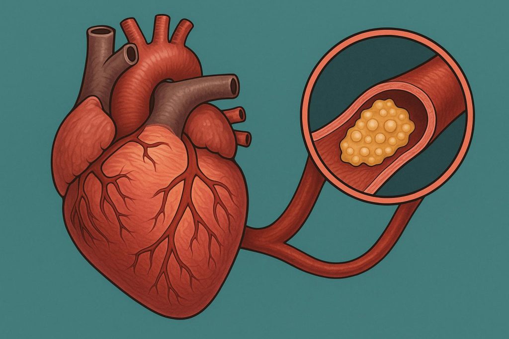 Matthew Teltser: Understanding Why Triglycerides Matter for Heart Health Graphic illustrating triglycerides impact on heart health with medical icons and heart diagram