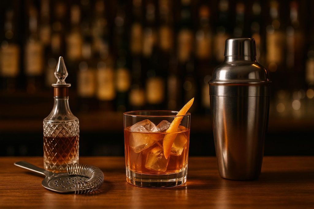 Why a Great Event Often Starts With the Person Behind the Bar Bartender preparing craft cocktails at a busy event bar, highlighting event atmosphere and expertise