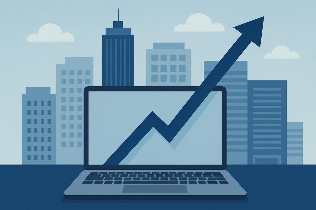 Why Professional Firms Need a Clearer Digital First Impression Modern professional firm’s sleek website homepage showcasing strong digital branding and clarity