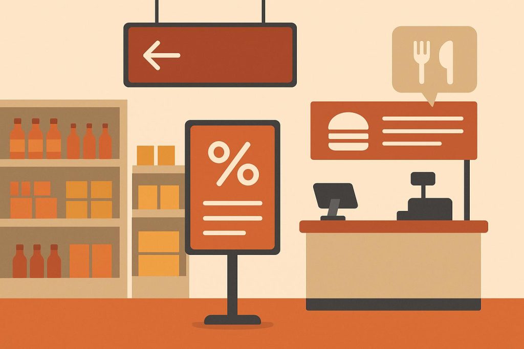 How In-Store Communication Shapes Customer Decisions in Retail and Restaurants Retail and restaurant signage influencing customer choices and purchasing decisions