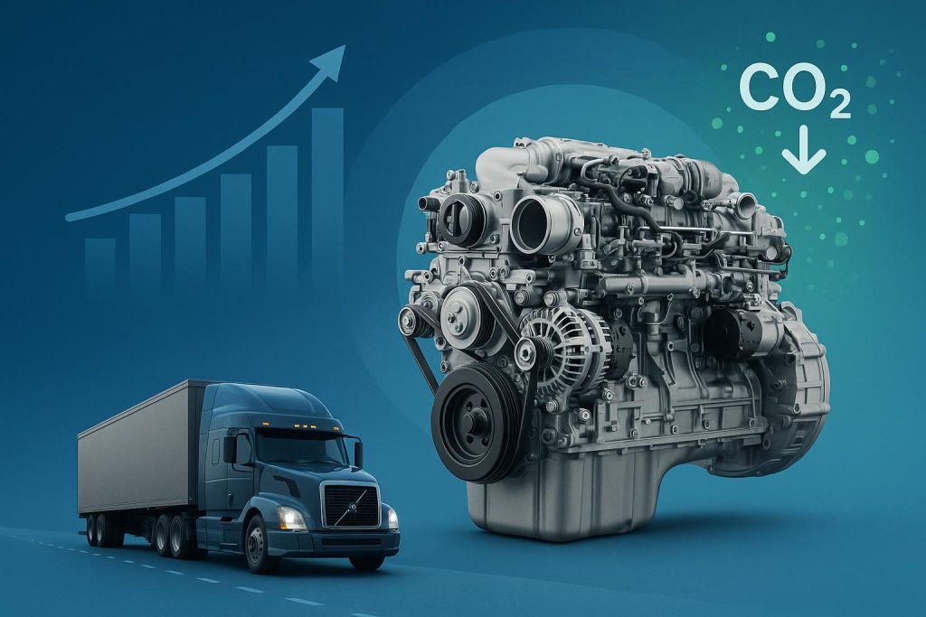 Revolutionizing Diesel Engines: Efficiency, Emissions, and the Future of Heavy-Duty Powertrains Modern diesel engine with advanced components illustrating efficiency and low emission technology