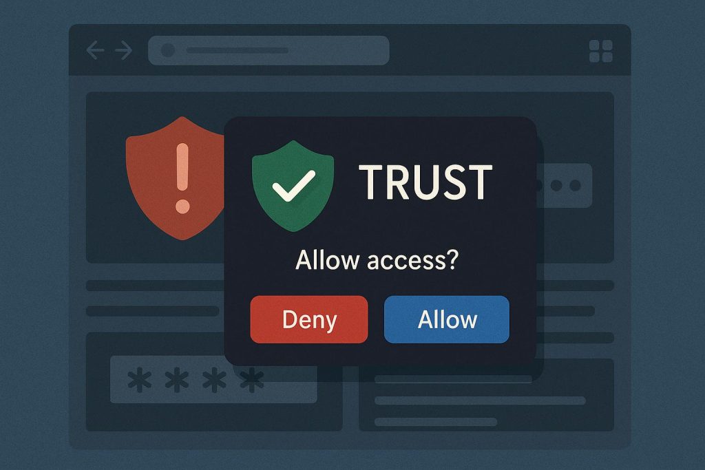 The Trust Interface: Why Cybersecurity Is Becoming a UX Problem Digital lock symbol on a user interface screen representing cybersecurity and user experience