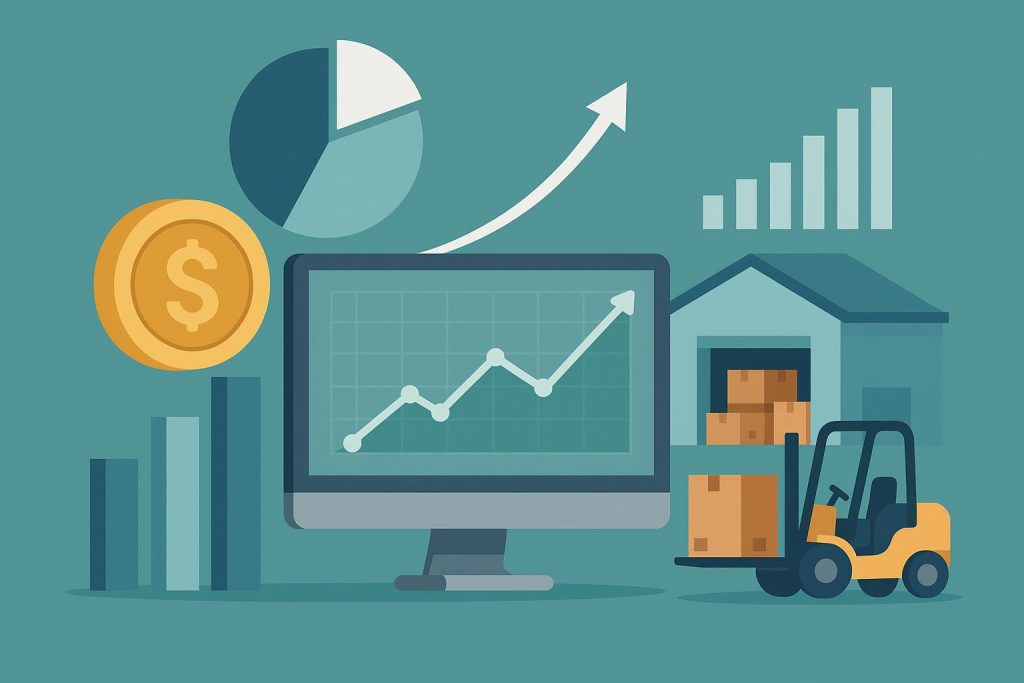 Labor Management Software ROI: How to Measure Value and Maximize Warehouse Performance Warehouse dashboard showing labor metrics and ROI analysis for optimizing performance efficiency