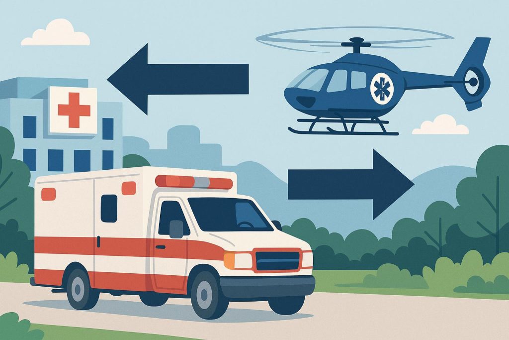 Dr. Boutros Mikhail: How Emergency Teams Decide Between Local Care and Transfer Emergency teams assessing patient care options: local hospital treatment versus patient transfer